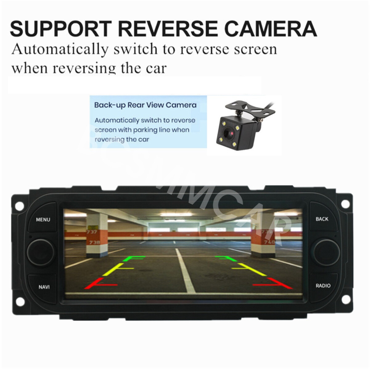 6.8in Radio Multimedia Player BT Mirror Link Cam Fit For Jeep Wrangler 2003-2006